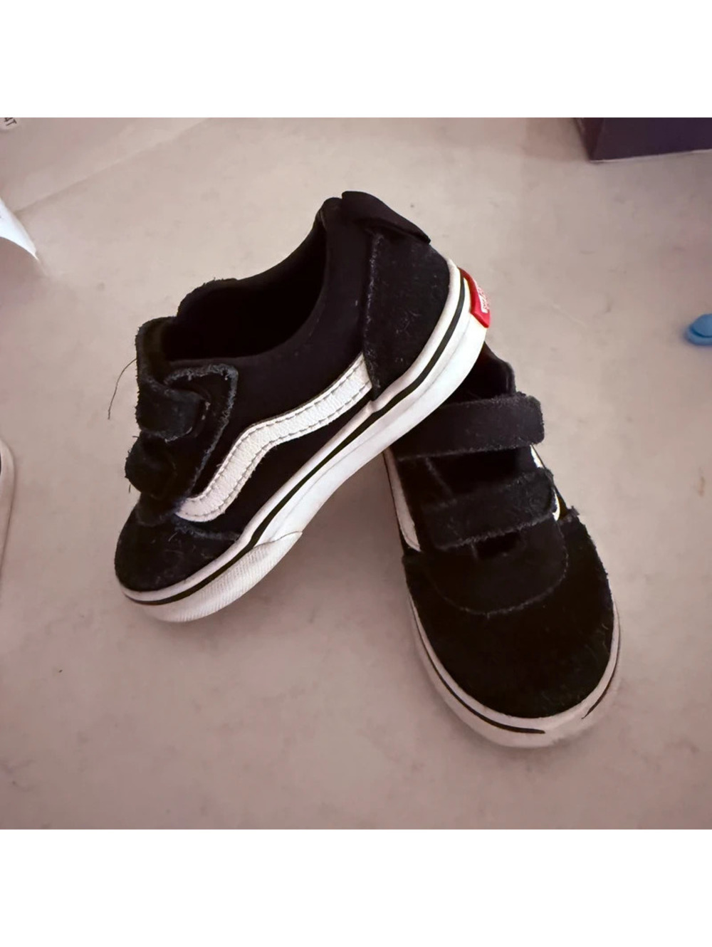 Vans black classic Velcro shoes